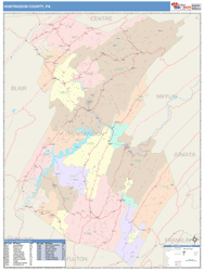 Huntingdon County, PA Wall Map