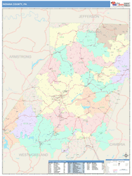 Indiana County, PA Wall Map