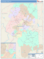 Lackawanna County, PA Wall Map