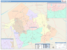 Lebanon County, PA Wall Map