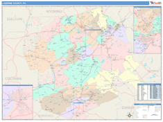 Luzerne County, PA Wall Map