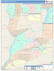 Northumberland County, PA Wall Map