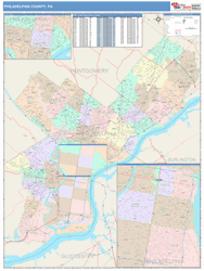 Philadelphia County, PA Wall Map