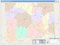 Susquehanna County, PA Wall Map