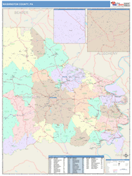 Washington County, PA Wall Map