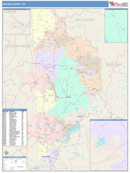 Wayne County, PA Wall Map