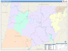 Wyoming County, PA Wall Map