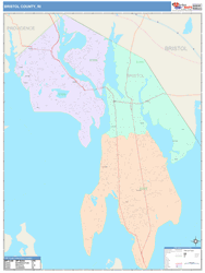 Bristol County, RI Wall Map
