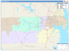 Kent County, RI Wall Map