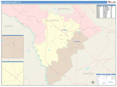 Allendale County, SC Wall Map