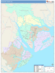 Beaufort County, SC Wall Map
