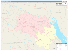 Calhoun County, SC Wall Map