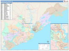 Charleston County, SC Wall Map