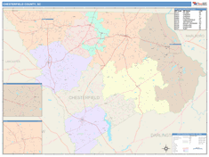 Chesterfield County, SC Wall Map