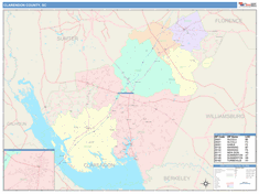 Clarendon County, SC Wall Map