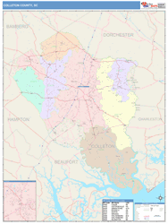 Colleton County, SC Wall Map