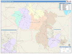 Dorchester County, SC Wall Map