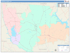 Fairfield County, SC Wall Map