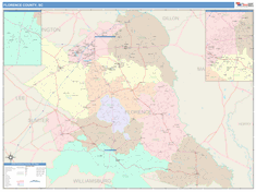 Florence County, SC Wall Map