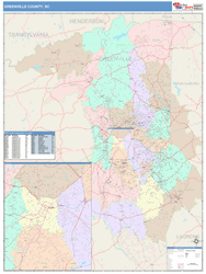 Greenville County, SC Wall Map