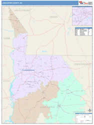 Lancaster County, SC Wall Map