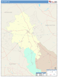 Lee County, SC Wall Map