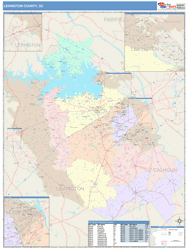 Lexington County, SC Wall Map