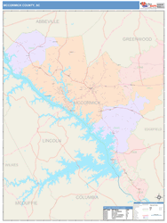 McCormick County, SC Wall Map