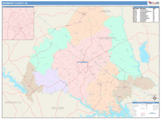 Newberry County, SC Wall Map