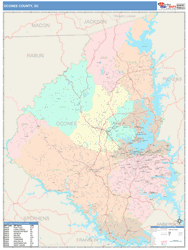 Oconee County, SC Wall Map