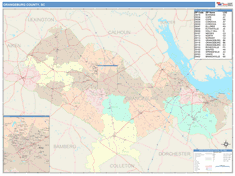 Orangeburg County, SC Wall Map