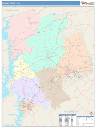 Pickens County, SC Wall Map