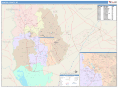 Sumter County, SC Wall Map