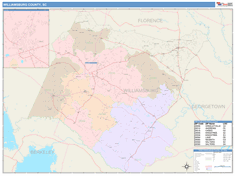 Williamsburg County, SC Wall Map