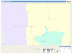 Bennett County, SD Wall Map