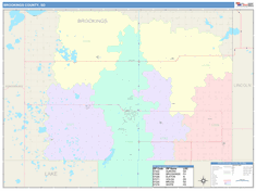 Brookings County, SD Wall Map