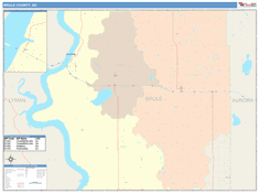 Brule County, SD Wall Map