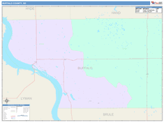 Buffalo County, SD Wall Map