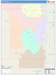 Clark County, SD Wall Map