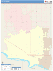 Clay County, SD Wall Map