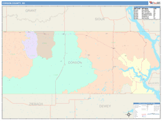 Corson County, SD Wall Map