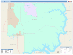 Dewey County, SD Wall Map