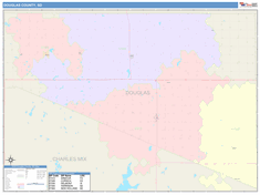 Douglas County, SD Wall Map