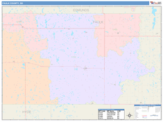 Faulk County, SD Wall Map