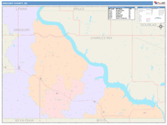 Gregory County, SD Wall Map