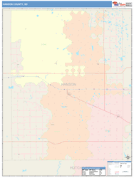 Hanson County, SD Wall Map