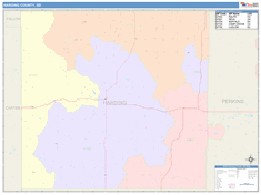 Harding County, SD Wall Map