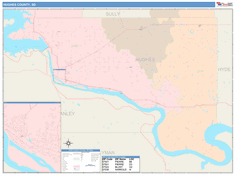 Hughes County, SD Wall Map