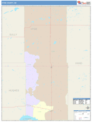 Hyde County, SD Wall Map