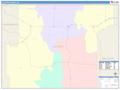 Jackson County, SD Wall Map
